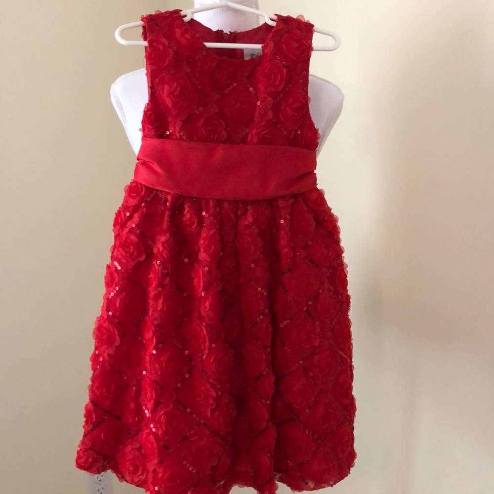 Rare too red flower dress size 6